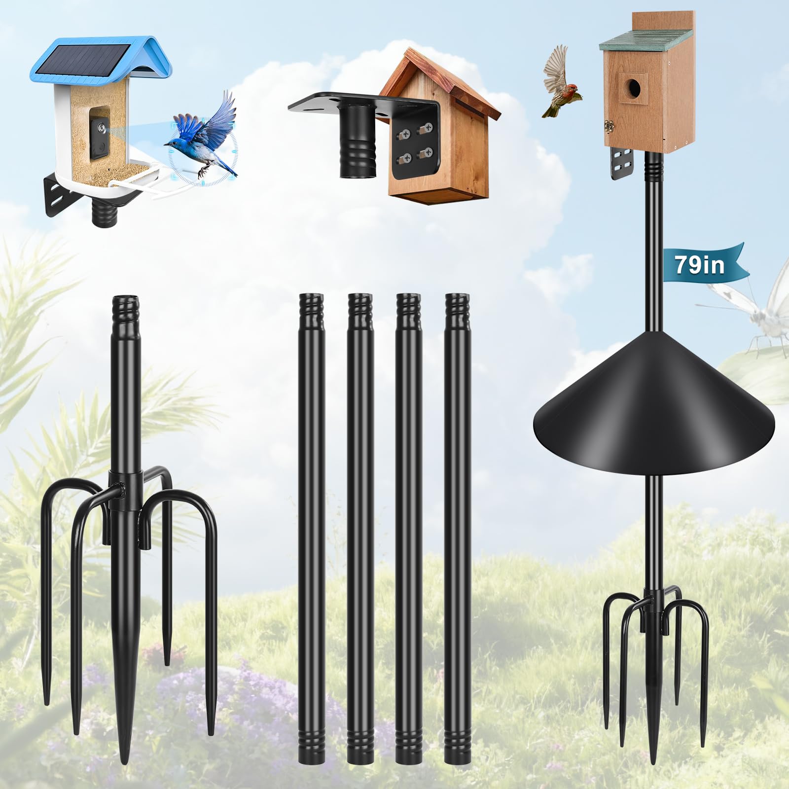 Feeder Poles, Baffles & Accessories at Canadian Lawn