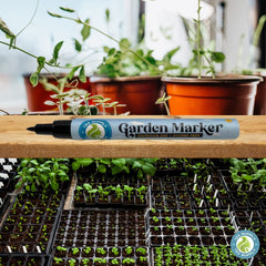 133 SUPPLY writing on a wooden plant stake for readable garden labels