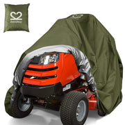 2win2buy front view cover fitted on riding mower, protects from weather