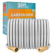360 GADGET front view of 50ft metal hose showing compact coil and portability