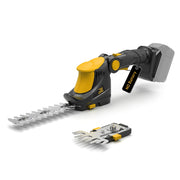 3D VO INN hedge trimmer front view showing compact cordless design and portability