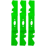 8TEN three-blade pack front view showing replacement blades for 50-inch decks, improves cutting performance