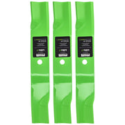 8TEN LawnRAZOR three-pack front view showing blades and labeling for quick selection