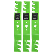 8TEN LawnRAZOR front view showing three blades and packaging, clear OEM fit benefit