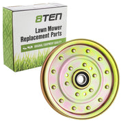8TEN flat idler pulley front view showing fit and form for easy replacement