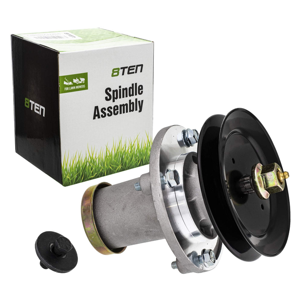 8TEN spindle front view showing bolt pattern and fit, ensures correct replacement