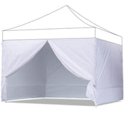 ABCCANOPY four white side walls front view showing full enclosure benefit