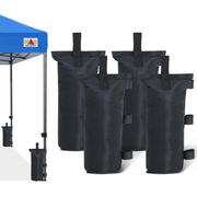 ABCCANOPY front view of 4-pack black bags showing durable carry design and convenience