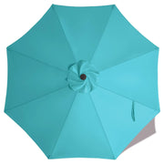 ABCCANOPY front view turquoise canopy showing full coverage and color