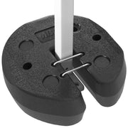 ABCCANOPY front view of 10LB weight showing compact stabilizer and ready-to-use benefit