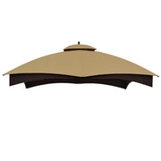 ABCCANOPY front view of replacement gazebo canopy showing fit and beige color benefits durability
