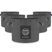 AC Infinity front view of 25 gallon grow bag pack shows durability and capacity