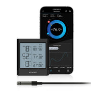 AC Infinity B1 front display showing temp and humidity for clear readings