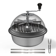 AC Infinity front view of 16-inch trimmer showing clear dome and controls for easy monitoring