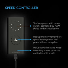 AC Infinity CLOUDLINE S4 side profile illustrating compact footprint benefit space savings