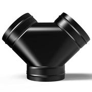 AC Infinity front view of 3-way splitter showing ports and Y-shape, improves ventilation
