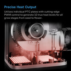 AC Infinity detailed PTC heating plate image demonstrating consistent warmth
