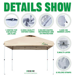 ACEPIC air vent detail highlighting improved airflow and reduced wind lift benefit