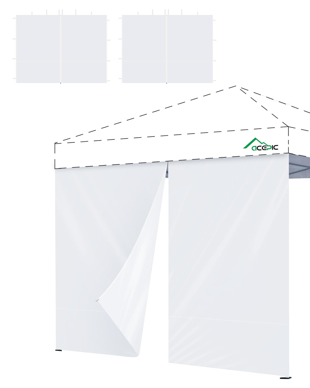 Acepic front panel full view showing clean white coverage and protection