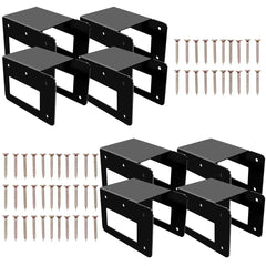 Acheterry front pack of eight brackets showing contents and quick assembly benefit