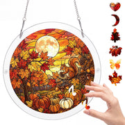 ACOCO front view of autumn maple leaves suncatcher showing vivid colors and pattern benefit