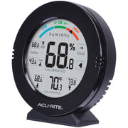 AcuRite front display showing temperature humidity and color indicator for quick readings