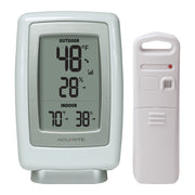 AcuRite front display showing indoor and outdoor readings for quick monitoring
