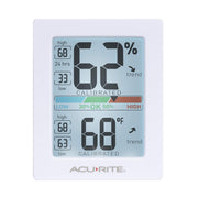 AcuRite front display showing temperature and humidity for quick monitoring