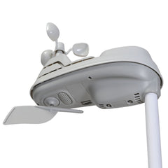 AcuRite Iris anemometer close-up displaying wind cups for accurate wind speed reading