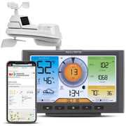 AcuRite front display showing full-color weather readouts and easy viewing benefit