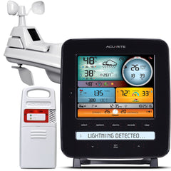 AcuRite Iris front display showing color readouts and alerts for easy monitoring
