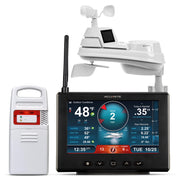 AcuRite Iris Pro display front showing HD dashboards for quick readings