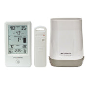 AcuRite front display showing rainfall totals and indoor readings for quick decisions