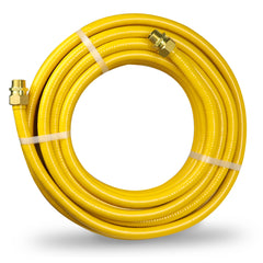 Acyoyava front view of 40FT 1/2" CSST gas line showing packaging and connectors, easy identification benefit