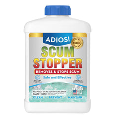 ADIOS! bottle front label showing product and clear benefit