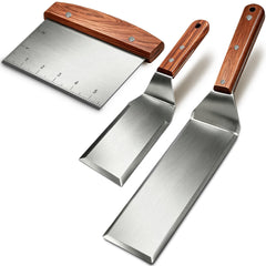 Adoco front view of spatula set showing both sizes and sturdy construction