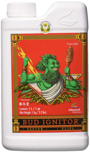 Advanced Nutrients Bud Ignitor front label showing product identity and benefits