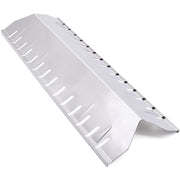 Adviace front view of stainless steel heat plate showing fit and finish, improving grill performance