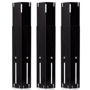 Adviace front view of three replacement heat plates showing included pieces and finish
