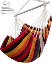 ADVOKAIR hammock chair front view showing comfortable seat and spreader bar benefit: clear seating