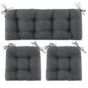 Aegisun front view loveseat cushion showing tailored fit and outdoor comfort