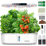 Ahopegarden front view showing compact indoor garden and 12 pods for versatile planting