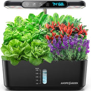 Ahopegarden front view showing ten pods and healthy herbs, ideal for fresh cooking