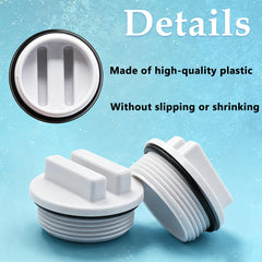 Aienxn white threaded 1.5 inch plug detail for secure screw-in sealing