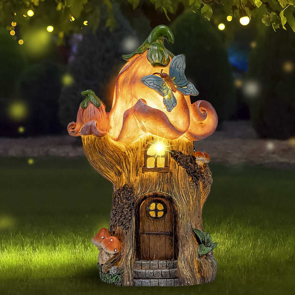 AIINY front view of pink mushroom house showing cheerful design and evening glow benefit