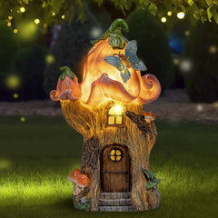 AIINY front view of pink mushroom house showing cheerful design and evening glow benefit
