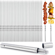 AIMEIKI front view of 50-piece skewer set showing value and organized storage benefit