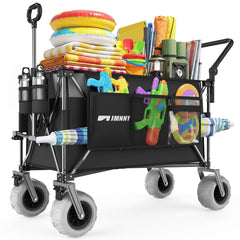 Aimnny front view of wagon open showing roomy 400L capacity and easy loading