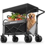 Aimnny wagon front view showing sturdy frame and organized cargo, ideal for hauling