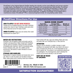 Airmax PondClear single water-soluble packet close-up for easy dosing